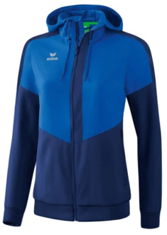 Erima Squad Tracktop Jack Met Capuchon Dames New Royal-New Navy Maat 36