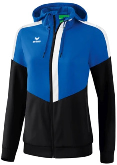 Erima Squad Tracktop Jack Met Capuchon Dames New Royal-Zwart-Wit Maat 34