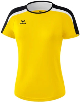 Erima T shirt Liga 2.0 dames polyester geel/zwart maat 44 Zwart,Geel