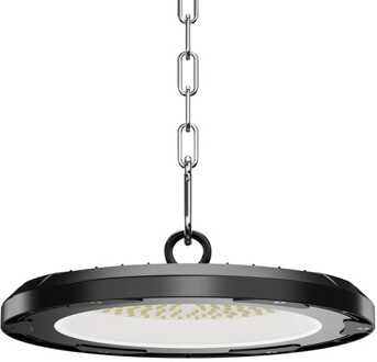 Eris LED High Bay UFO - 100 Watt - 14.000lm (140lm/W) - 6500K daglicht wit - IP65 waterdicht - IK08 - Flikkervrij Zwart