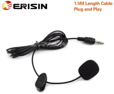 Erisin ES006 Mini 3.5Mm Externe Microfoon Voor Auto Dvd Pc
