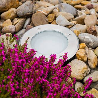 Erizo LED inbouwlamp Ø 18cm 12W roestvrij staal, transparant