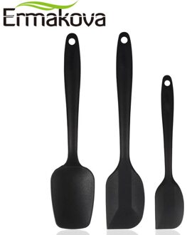 Ermakova 3 Stks/set Siliconen Spatel Gebruiksvoorwerp Set Bakken Mengen Gebak Gereedschappen Hittebestendig Non-stick Keuken Kookgerei