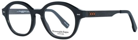 Ermenegildo Zegna Couture Ronde Acetaat Brillen Zwart