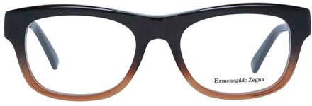 Ermenegildo Zegna Ez5050 Bruine Verf Verlopen Bril Zwart - One Size