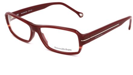 Ermenegildo Zegna Ezvz 3608 Bourgondische Rechthoekige Zonnebril Donkerrood - One Size