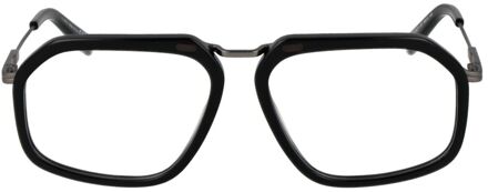 Ermenegildo Zegna Geometrische Acetaat Bril Zwart