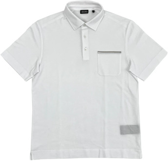 Ermenegildo Zegna Klassieke Polo Shirt voor Mannen Ermenegildo Zegna , White , Heren - 2Xl,Xl,L,M