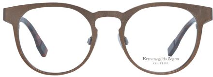 Ermenegildo Zegna Ronde Metalen Bril Bruin