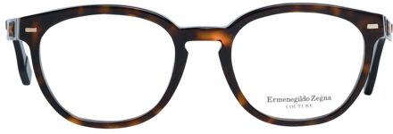 Ermenegildo Zegna Ronde Schildpad Bril Klassiek Montuur Bruin
