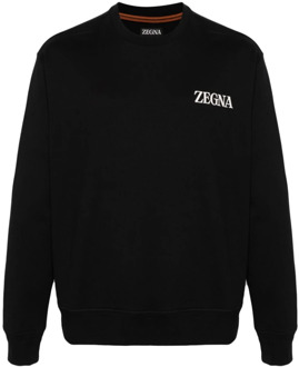 Ermenegildo Zegna Sweatshirts Ermenegildo Zegna , Black , Heren - 2Xl,Xl,L,M