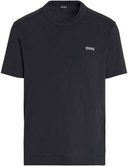Ermenegildo Zegna T-Shirts Ermenegildo Zegna , Black , Heren - 2Xl,M,S