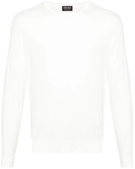 Ermenegildo Zegna Witte T-shirts en Polos Ermenegildo Zegna , White , Heren - Xl,M