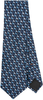 Ermenegildo Zegna Zijden stropdas gemaakt in Italië Ermenegildo Zegna , Multicolor , Heren - ONE Size