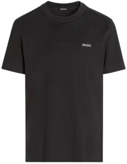 Ermenegildo Zegna Zwarte T-shirts en Polos Ermenegildo Zegna , Black , Heren - Xl,L