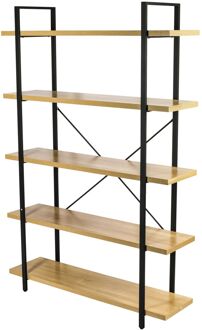 Erro Boekenrek - 5 planken - 120x33x178 Zwart