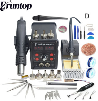 Eruntop 8586D+ 8786D Double Digital Display Electric Soldering Irons +Hot Air Gun Better SMD Rework Station Upgraded 8586 8786