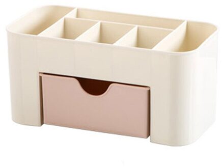 Es # Saving Ruimte Desktop Make Storage Lade Soort Doos Bethroom Opslag Makeup Box Organizer Thuis Organizer roze