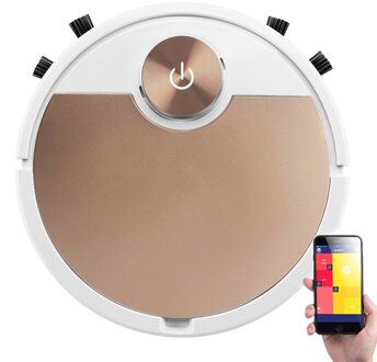 ES06 App Afstandsbediening Mobiele Telefoon Robot Stofzuiger Householdautomatic Stofverwijdering En Sterilisatie Smart Veegmachine champagne goud