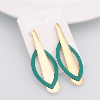 ES1046 Vrouwen Overdreven Stijl Oorbellen Geometrische Goud Rood Metalen Hanger Oorbellen Kleur Retro Oorbellen Mode-sieraden ES1054