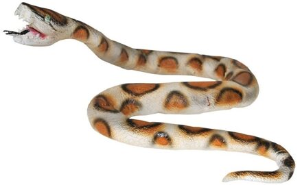 Escada Nep python slang - 160 cm - wit/bruin - griezel/horror thema decoratie dieren/reptielen