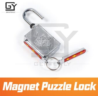 Escape Room Lock Magneet Hangslot Game Puzzel Doos Maglock Plaats Sleutel Te Groove Unlock Echappement Tijd Accessoires Geen Gat Gentenly