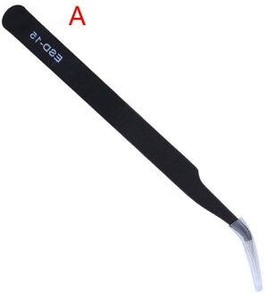 ESD-15 Anti-Statische Stalen Gebogen Gebogen Tip Tweezer Sieraden Nipper Repair Hand Tool 7HH1501625-A