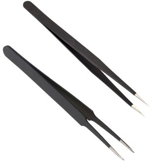 ESD-15 Anti-Statische Stalen Gebogen Gebogen Tip Tweezer Sieraden Nipper Repair Hand Tool 7HH1501625-B