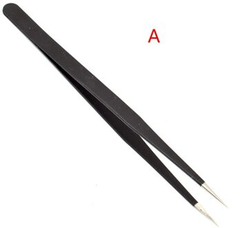 ESD-15 Anti-Statische Stalen Gebogen Gebogen Tip Tweezer Sieraden Nipper Repair Hand Tool