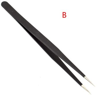 ESD-15 Anti-Statische Stalen Gebogen Gebogen Tip Tweezer Sieraden Nipper Repair Hand Tool