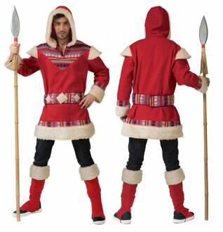 Eskimo kostuum man rood Rood - Zalm