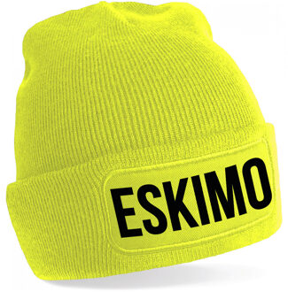 Eskimo muts unisex one size - geel One size