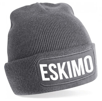 Eskimo muts unisex one size - grijs One size