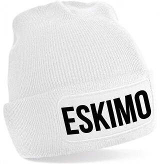 Eskimo muts unisex one size - wit One size