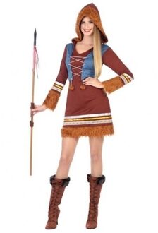 Eskimo verkleed jurkje/kostuum voor dames - carnavalskleding - voordelig geprijsd M/L (38-40)