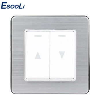 Esooli Curtain Switch Wall Switch For Electric Curtain Lifting Equipment Stainless Steel Panel