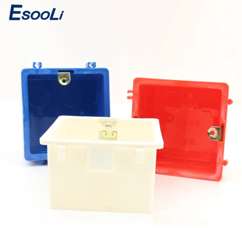 Esooli Hot Sale 86*86MM Cassette Universal White Wall Mounting Box for EU/UK Socket Back Box and Wall Touch Switch popular in RU