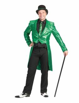 Espa Groene slipjas met glitters voor heren - Large - Volwassenen kostuums