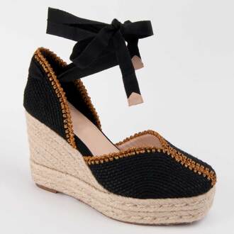 Espadrilles Met Een Sleehak Balenci12 Zwart - EU 37