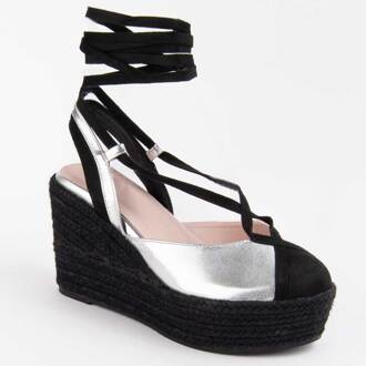 Espadrilles Met Een Sleehak Balenci6 Zilver - EU 39