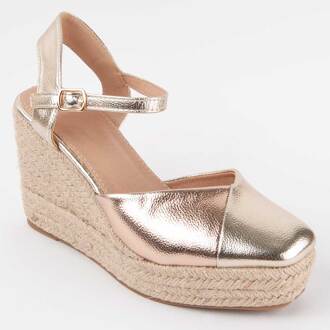 Espadrilles Met Sleehak Esparteo6 Goud