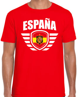 Espana landen / voetbal t-shirt rood heren - EK / WK voetbal XL
