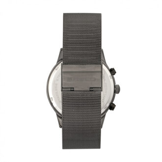 Espinosa chronograaf mesh-armband horloge met datum - maat Zwart