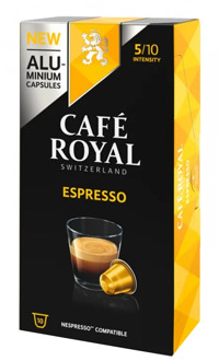 ESPRESSO, coffee Royal 10 compatible Nespresso aluminium capsules