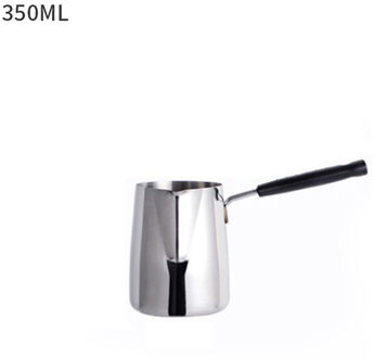 Espresso Dampende Pitcher Latte Melk Opschuimen Jug Wax Melt Pot Lange Handvat Kaars Zeep Smelt Pot Metalen Koffie Toroid Pitcher #15 350ml