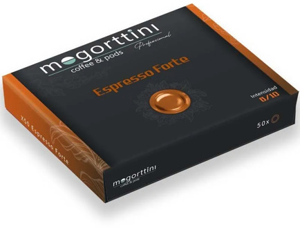 Espresso Forte Mogorttini, compatible with professional Nespresso 50 capsules.