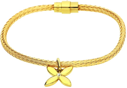 Esprit Gouden Thriving Flora Roestvrijstalen Armband Esprit , Yellow , Dames - ONE Size