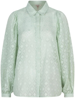 ESQUALO blouse Blouse basic fancy plumetis Sp24.14025/357 pistache Esqualo , Green , Heren - 2Xl,Xl,M,S,3Xl