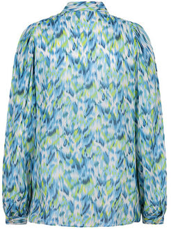 ESQUALO Blouse sp24-14015 print - maat 36 Veelkleurig