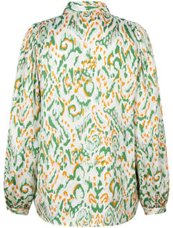 ESQUALO Blouse sp24-14019 print - maat 36 Veelkleurig